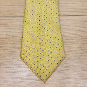CLUB ROOM Mens Necktie Yellow Micro Dot Classic Neck Tie